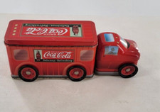 Coca Cola Delivery Truck Tin W/Working Wheels 2 Compartments