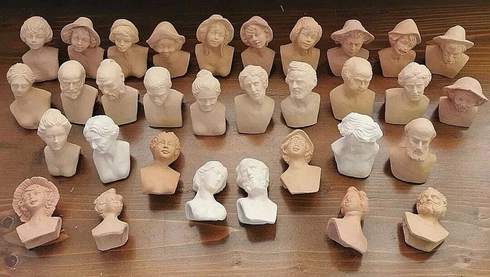 Teste grezze Mani Piedi pastori personaggi presepe in Terracotta cm 20/25 !!! - Immagine 3 di 3