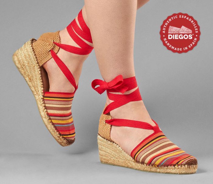 Diegos® Authentic Authentic Authentic Handmade Spanish Espadrilles Sailor stripes high wedge shoes 27d048 Diegos® Authentic Authentic Authentic Handmade Spanish Espadrilles Sailor stripes high wedge shoes 27d048