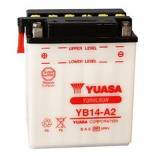 BATTERIA YUASA YB14-A2 12V/14AH SENZA ACIDO PER HONDA E KYMCO MOTO SCOOTER