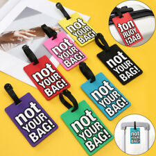 Luggage Tags NOT YOUR BAG Baggage Labels Name Address Suitcase Travel Holiday UK