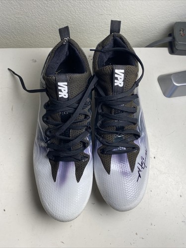 Nike Vapor Untouchable Pro Low TD Football Cleats Black/White 9.5. Signed. - Picture 13 of 24