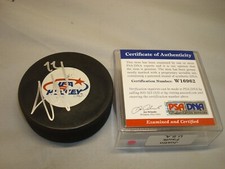 Justin Faulk Signed Team U.S.A. Hockey Puck Autographed PSA/DNA COA 1A