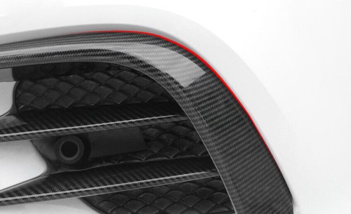 For Mercedes-Benz GLC 2016-19 Carbon Fiber Front Bumper Lip Spoiler Fins Canards - Bild 10 von 11