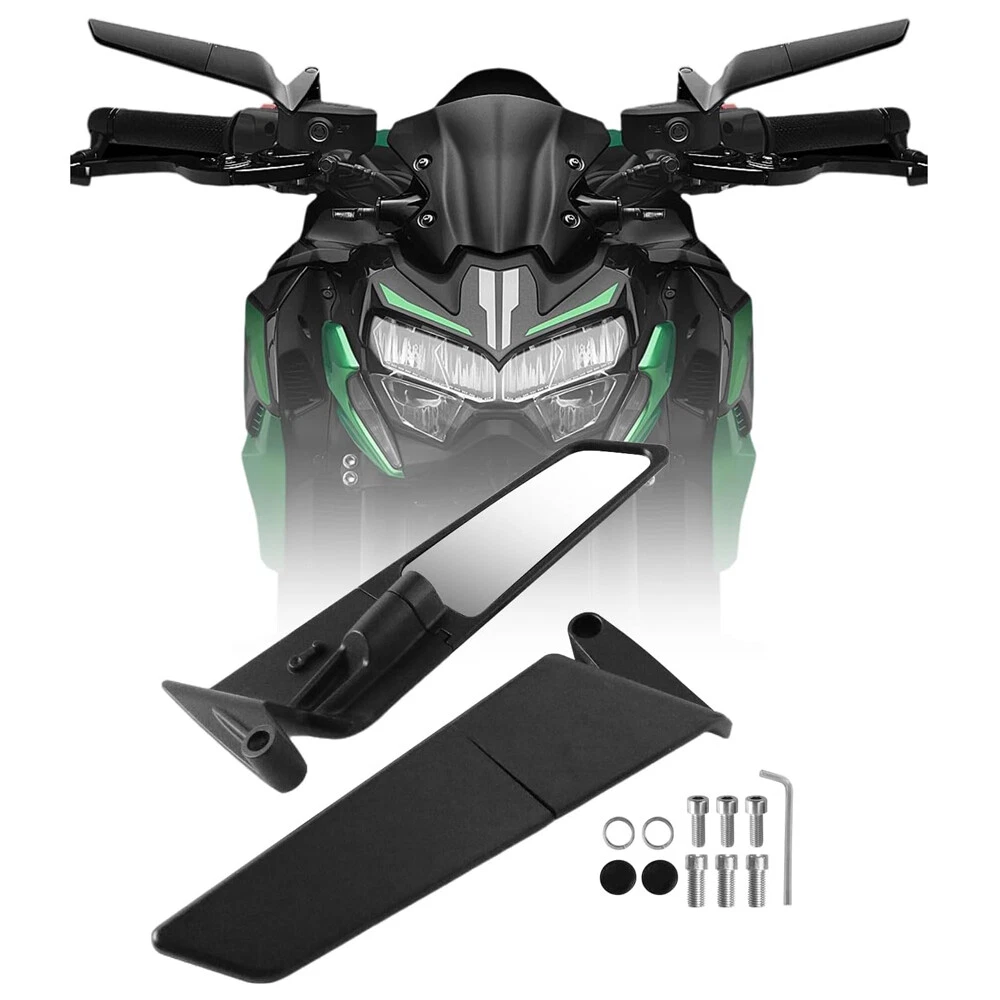 For Kawasaki Z900 Z1000 Z800 Z400 ZH4 Rearview Mirrors Rotating Wind Side Mirror