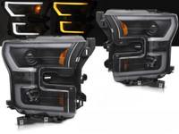 Scheinwerfer Paar Ford F150 MK13 Ab 2014 Bis 2017 Tubelight Led Schwarz - 413...