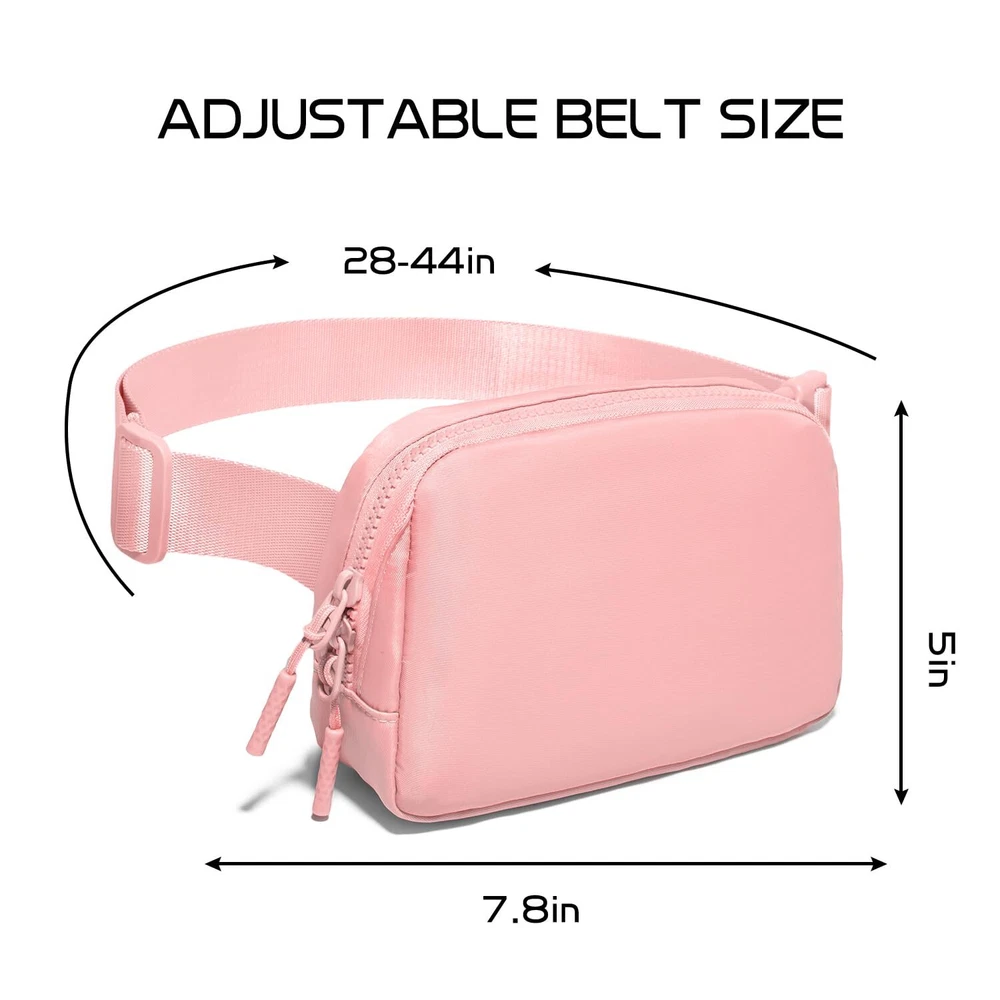 Belt Bag Fanny Pack Crossbody Bags for Women Two-Way Zip Closure Fashion Wais...