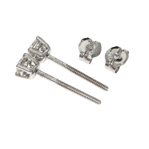 TIFFANY&Co. earring Studs Diamond Platinum PT950 PT900 - Picture 4 of 4