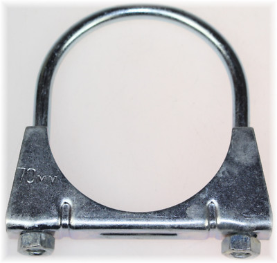 3 St Auspuffschelle Rohr-Bügel Schelle U-Bolt Clamp M8 x 70mm Flachbügelschelle