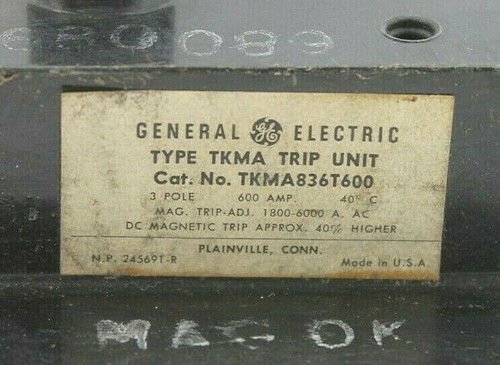General Electric TKMA836T600 Trip Unit - Picture 3 of 8