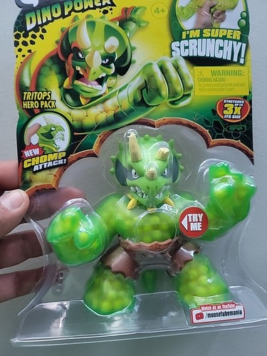 Goo Jit Zu Dino Power Tritops Triceratops Chomp Attack 2020 NEW - Picture 2 of 10