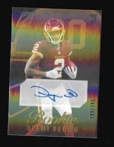 DYAMI BROWN RC 2021 ZENITH ROOKIE AUTOGRAPH /249 WASHINGTON COMMANDERS #76 - Picture 2 of 5