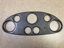 Triton Boat Gauge Bezel Panel 19-7/8"W x 8-1/4"H GREY CROSSHATCH PLASTIC, # TR21