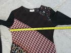 Petit Pois By Viviana G Size Large Black Mesh Stretch Leopard Long Sleeve Blouse — photo 6