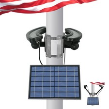 Flag Pole Light Solar Powered, 2-in-1 Metal Solar Flag Pole Light, 12000mAh 3...