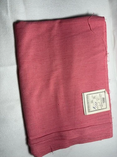 Vintage Rose Pink Slub-Weave Fabric Remnant - product listing photo