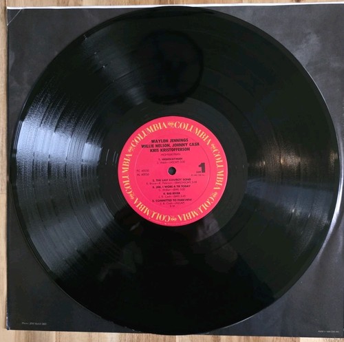 Jennings, Nelson, Cash, Kristofferson 🥇 Highwayman 1985 1st Press Pitman EX-NM - Picture 4 of 14