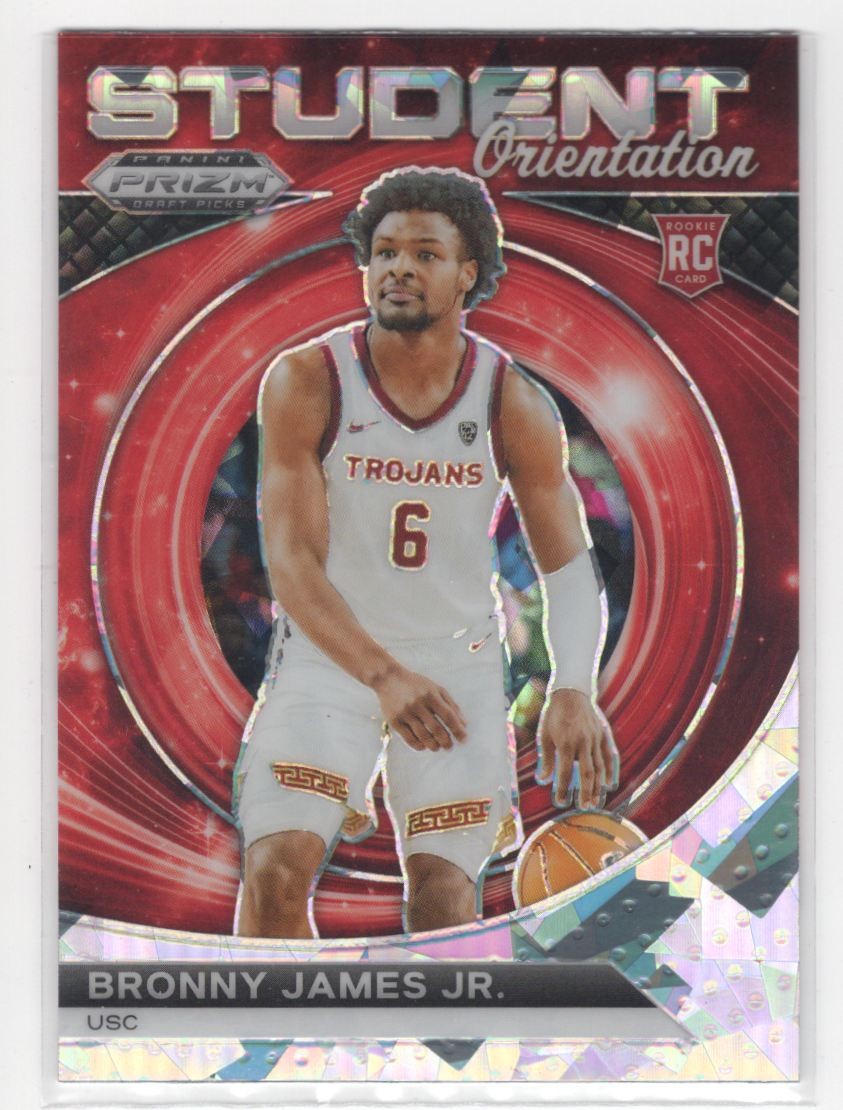 #12 Bronny James Jr. 2024-25 Prizm Draft Picks Student Orientation Ice RC