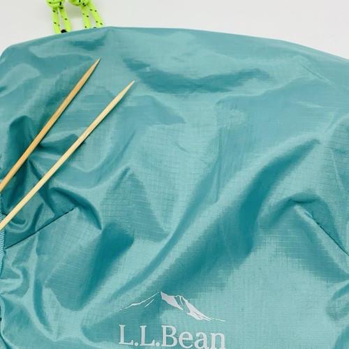 LL Bean Stowaway Ultralight Day Backpack Light Blue CLEAN Hiking Cycling Travel - Picture 21 of 24