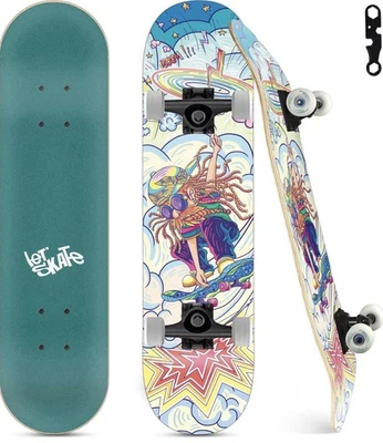RYVORBE Skateboards for Beginners, 31"x8" Complete Skateboard for Kids Teens & Adults...