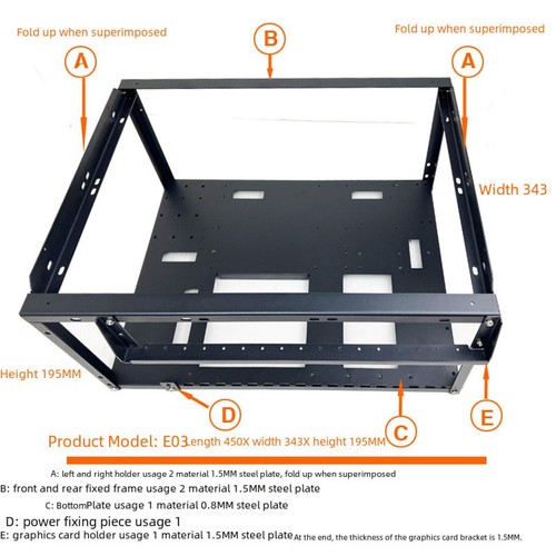 DIY Gaming Computer Case Easy to Install Stackable Stand Accessories Utility - Picture 5 of 7