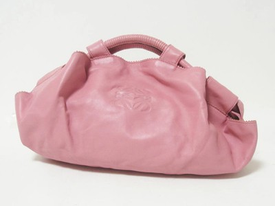 LOEWE Handbag Nappa Aire Pink Calf Leather Tote Bag Anagram