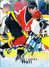 Jody Hull signed autographed Florida Panthers 1995-96 UD Be A Player hockey card