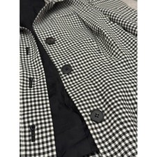 Vintage Gucci blazer sartoriale donna nero bianco gingham check lana classico IT40