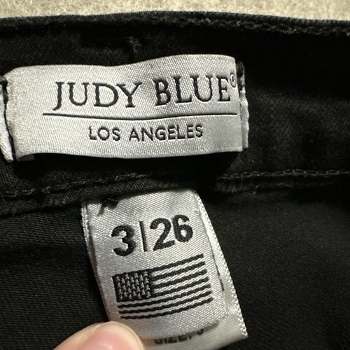 Judy Blue Jeans Damen 3/26 (26x30) Schwarz Super Flare High Waist Stretch 8396 - Bild 9 von 14