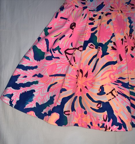 Lilly Pulitzer Girl's Floral Cotton Poplin Fit-&-Flare Dress Kids 4 - Picture 4 of 18
