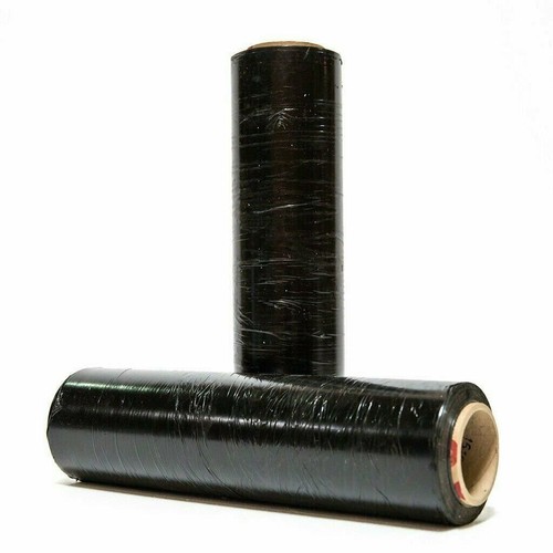 Envoltura de paleta de 18" x 1500 pies 80 Ga película elástica envoltura de mano retráctil 1500' negra 8 rollos - Imagen 2 de 3