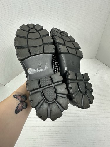 Mocassino Betsey Johnson Vincent fiocco nero strass plateau grosso donna 8,5 - Foto 8 di 14