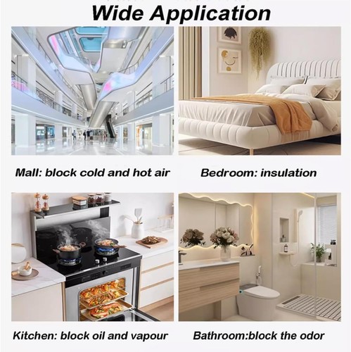 Plastic Door Curtain Strips for Warehouse Freezer Garage Kitchen 7 Pack - Picture 8 of 12