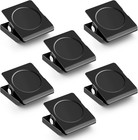 Grtard 6 Pack Magnetic Clips for Refrigerator, Black Magnet Clips for Fridge