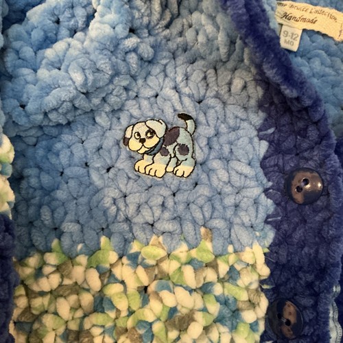 Cárdigan tejido con capucha y apliques de perro hecho a mano de la colección Crème Brûlée 9-12 meses - Imagen 4 de 7