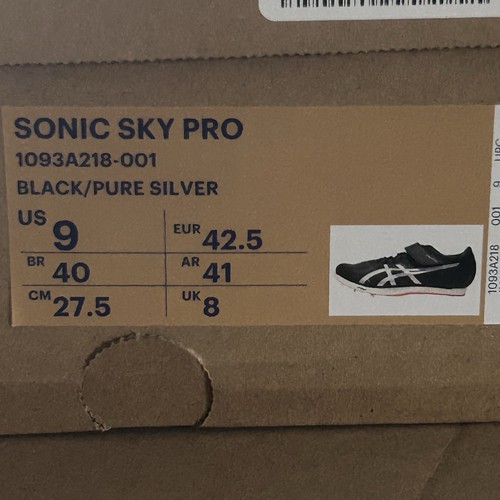 Scarpe da ginnastica ASICS Sonic Sky Pro da uomo tacchetti nere taglia 9 - Foto 11 di 11