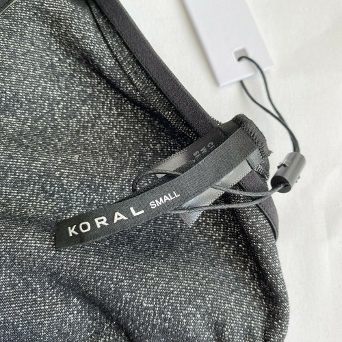 Koral Wire Glow Black Glitter Strappy Sports Bra Women's Size Small S - Picture 4 of 5