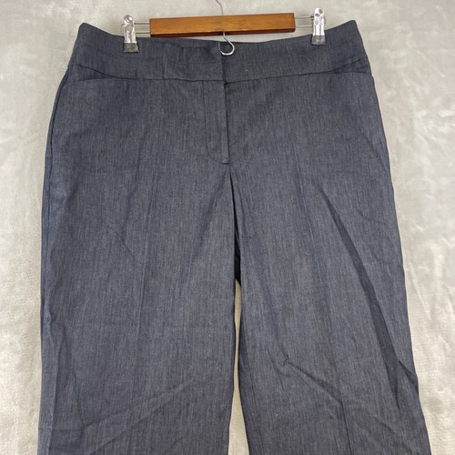 NEU Ann Taylor LOFT Curvy Karriere Hose Gr. 12 grau gerades weites Bein Stretch - Bild 2 von 12