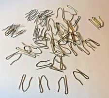 64 Metal Curtain Hooks Drapery Hook Pins Stainless Steel Pin-on Hooks