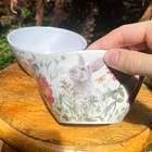 Easter Matching Floral Rabbit Bowls - Melamine 15cm Bowl Set - Australian Import