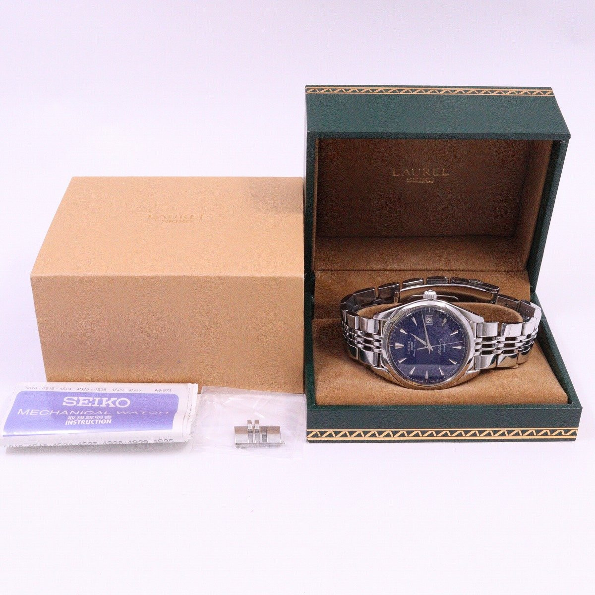 Seiko Laurel 4S15-0020 Automatic SS Blue Dial 37mm Grade B Seiko Laurel 4S15-0020 Automatic SS Blue Dial 37mm Grade B