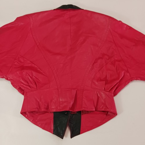 International Rinzi Collection Women's Red & Black Genuine Leather Jacket Size L - Picture 12 of 20