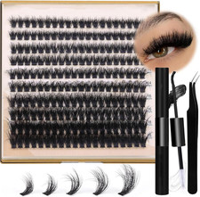Lash Extension Kit Thick Eyelash Extension Kit 10-18Mm Fluffy Lash Clusters 200D