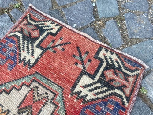 Small Rug Door Mat Bath Mat Wool Rug Oushak Rug Traditional Rug Floor Rug - Picture 9 of 9