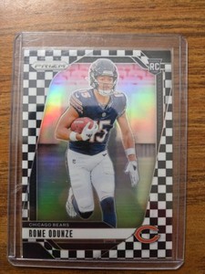 2024 Panini Prizm - Rookies Rome Odunze #385 Black & White Checker Prizm (RC)