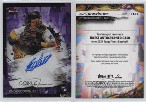 2024 Topps Finest Purple Refractor /125 Endy Rodriguez Rodríguez Rookie Auto RC