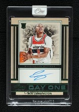 2024-25 Panini One and One Day Signatures Green 3/5 Bub Carrington Auto 12se