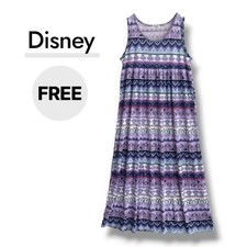 Disney  Dress Aladdin Sleeveless Purple Ethnic Women's dresses, popular brands,