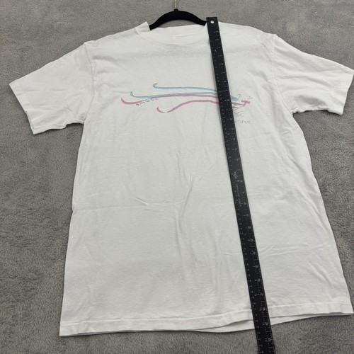 VTG Lake Tahoe Shirt Men L White Walking Ducks 80s USA Made Single Stitch Unisex - Picture 11 of 15