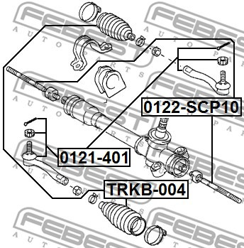 TIE ROD AXLE JOINT FOR DAIHATSU TOYOTA TOYOTA (FAW) FEBEST 0122-SCP10 - Picture 3 of 8